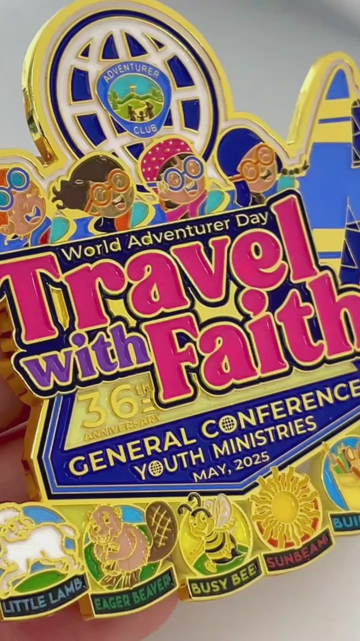 World Adventurer Day 2025 "Travel with Faith" Pin
